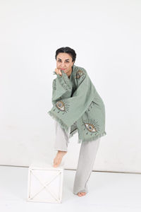 เสื้อคลุมปักลายสไตล์ญี่ปุ่นฮาราจูกุ  แบบสั่งทำได้  ไซส์ใหญ่  ชุดซามูไร  เสื้อผ้าเอเชีย  เสื้อคลุมคาร์ดิแกน  เสื้อแจ็คเก็ตผู้หญิง - Product Image 2