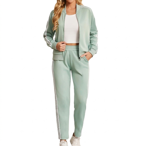 High Quality Solid Pattern Women's <b>Sets</b> Training Tracksuits Two Piece Regular Fit Jogging Easy To Wear Outdoor Use Jogging <b>Set</b> - Product Image 5