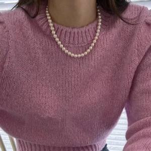 Promotion spéciale Fête des Mères : Collier de perles d'eau douce de 7-8 mm, lumière intense, micro-défauts, perle de Zhuji, cadeau parfait, collier non central - Product Image 4