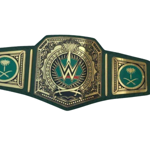 เข็มขัดแชมป์ WWE ซาอุดีอาระเบีย แบบปรับแต่งได้ คุณภาพสูง สีเขียวและสีทอง เข็มขัดกีฬาแบบสั่งทำพิเศษ เข็มขัดแชมป์รุ่นสะสม - Product Image 5