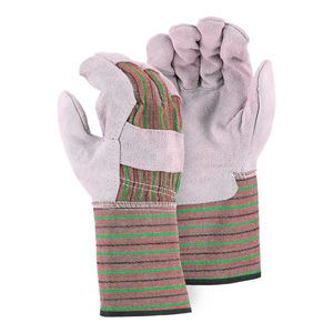 Nouveaux gants de travail en cuir de vachette de qualité supérieure, à rayures courtes, avec manchette de sécurité et paume renforcée, pour une protection optimale des mains, OEM - Product Image 1