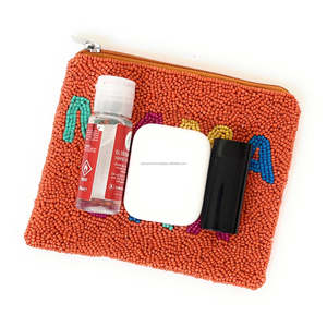 Handmade Beaded Clutch Bag Mamacita Letter Purse Seed Coin Pouch Custom Logo <b>Zip</b> <b>Wallet</b> Gift Mexican Style Trendy Unisex Handbag - Product Image 5