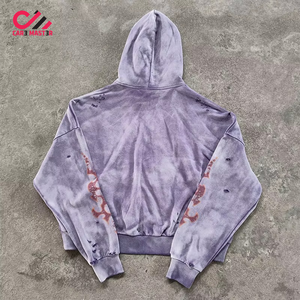 Conjunto Deportivo Tie Dye con Capucha, Corte Holgado, Estampado de Calavera, Algodón, Ropa Urbana Unisex para Otoño, CARR MASTER - Product Image 3