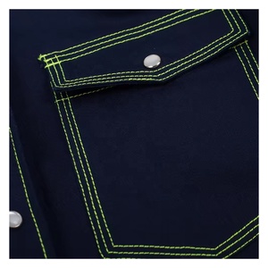 Chemises de travail boutonnées à manches longues personnalisées Opel Chemises de travail en coton pour mécanicien de la construction Chemises de travail de sécurité pour hommes - Product Image 5