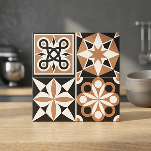 Moroccan Style Printed Tile 300x300mm Handmade 3D Glazed Indoor Outdoor Decor - Product Image 6