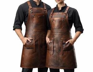 Delantal de Trabajo de Cuero Genuino con Múltiples Bolsillos para Técnicos, Trabajadores Profesionales, Organización, Protección Resistente a Olores, Casual - Product Image 2