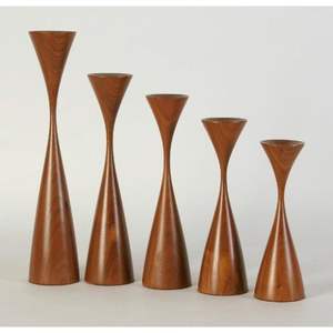 Portavelas Minimalista de Madera RR Enterprises para Interiores Modernos, Elegantes Portavelas de Madera, Faroles, Frascos - Product Image 2