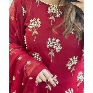 ชุดสตรีดีไซน์เนอร์กางเกงขายาว dupatta ในสไตล์แฟนซี - Product Image 6