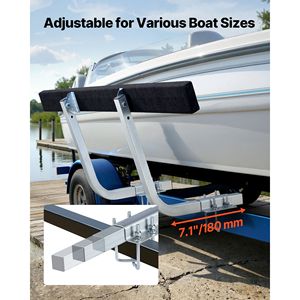 Guide per Rimorchi per Barche e Moto d'Acqua Regolabili in Altezza 16.7-18.7 Pollici, 2 Pezzi, in Acciaio Rinforzato con Supporto - Product Image 3
