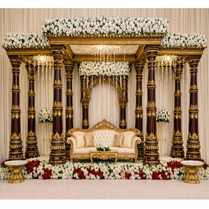 Mandapam de mariage élégant et majestueux de l'Inde du Sud, Mandap Manavarai pour mariage porte-bonheur, Grand Mandap de mariage Tamil, New York - Product Image 1