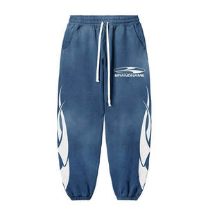 Ensemble de survêtement unisexe effet délavé, qualité supérieure, coupe ample, 100% coton, avec sweat à capuche et pantalon - Product Image 6