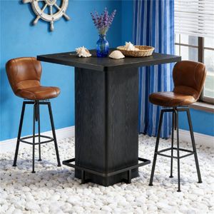 Compact Design Square Bar Table Small Dining Table with Elegant Bar Design - Product Image 3