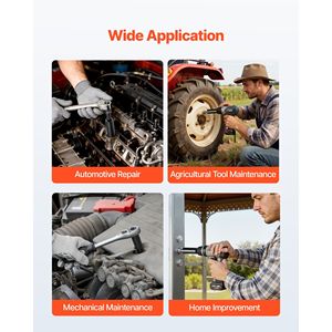 Set di 29 Pezzi per Riparazione Auto, Chiavi a Bussola a Impatto da 1/2 Pollice, Set di Bussole Profonde a 6 Punte, Misure SAE (3/8 1 Pollice) e Metriche (10-24 mm) - Product Image 3