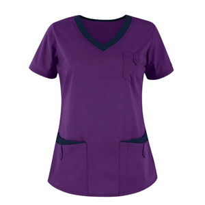 High Quality Custom Logo Medical <b>Scrubs</b> <b>Tops</b> Hospital Uniforms for Men and Women Designed Factory for Doctors - Product Image 2
