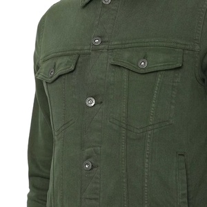 Veste en jean pour homme de couleur personnalisée, respirante, séchage rapide, logo frontal, style décontracté, vente en gros, faible MOQ 2026 - Product Image 4