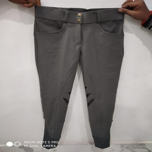 Jambières d'équitation en silicone gris, pantalons d'équitation avec fermeture éclair, demi-chaps extensibles pour femmes et hommes, fabricant Kanpur - Product Image 4