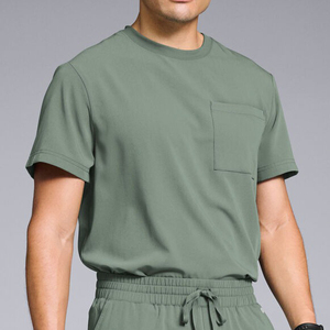 Tenues médicales imperméables Bestex pour hommes, une pièce, col en V personnalisé, trois poches, en Spandex et Rayonne, pour infirmiers, avec imprimé - Product Image 2