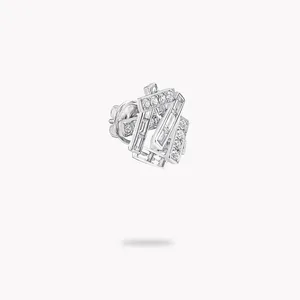 Pendientes de Diamantes para Mujer, Oro Blanco de 18k, Corte Redondo, Diamantes Cultivados en Laboratorio, 1.8 Quilates, E F VS - Product Image 1