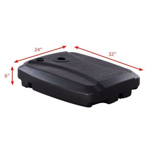 Base de sombrilla de patio de plástico de 60L con peso, duradera para exteriores, con opciones de relleno de agua/arena - Product Image 4