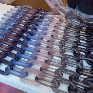 Chaîne en résine grande taille, maillons colorés pour décoration murale, séparateur de pièce DIY et accessoires de rideaux - Product Image 2