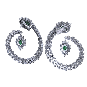 Synthetic Stud Silver Diamond <b>Earrings</b> Round shape Natural And Lab Grown Diamonds - Product Image 2