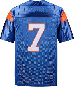 Camisetas de Fútbol Americano Personalizadas, 100% Algodón Transpirable, Diseño 3D, Modelo Pro Clásico Azul con Detalles en Contraste - Product Image 2