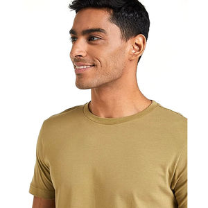 T-shirt en coton pour homme, col rond, respirant, manches courtes, décontracté, basique, couleur personnalisée, vêtements en gros - Product Image 3