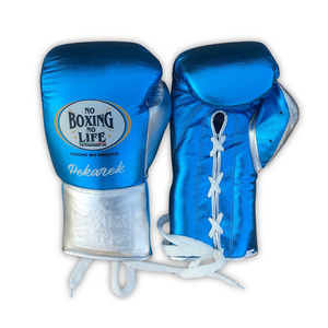 GYMSTERO Gants de boxe en cuir de vachette à fermeture auto-agrippante, à doigts entiers, rembourrage épais à 4 couches, sangle de poignet réglable, à lacets - Product Image 1