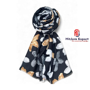 Luxury Printed Long <b>Scarf</b> Soft Fabric Head <b>Scarf</b> Custom Branding White Label Low MOQ OEM ODM Textile Manufacturer - Product Image 3