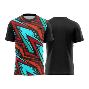 เสื้อฟุตบอลแขนสั้นสีดำแบบยูนิเซ็กซ์ ลายธงชาติแบบเรขาคณิต พิมพ์ลายแบบ Sublimation ระบายเหงื่อได้ดี ทรงสปอร์ต เหมาะกับทุกฤดูกาล ชุดทีม - Product Image 6