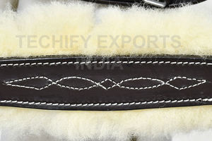 Brida de cuero inglés premium para caballo con narquileras acolchadas de piel de oveja |   Cabezada Anatómica |   Equipo de Equitación Acolchado Suave MS - Product Image 6