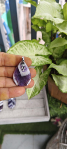 Pendentif améthyste Chevron de haute qualité de qualité supérieure meilleure vente pierre précieuse naturelle sculptée amour bijoux de mode pour cadeau Feng Shui - Product Image 5