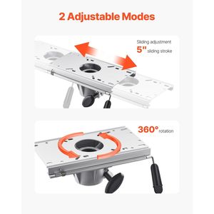 Base Scorrevole per Sedile Barca in Lega di Alluminio con Regolazione Avanti e Indietro da 5 Pollici, Accessorio Nautico - Product Image 2