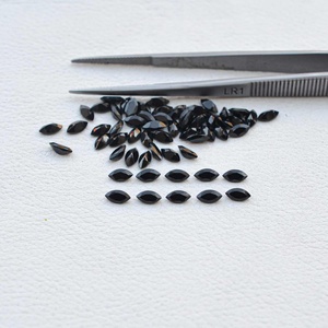 Compre Espinela Negra Natural de 3mm y 6mm, Talla Marquesa Facetada, Pulida, Piedra Preciosa Suelta al por Mayor para la Fabricación de Joyas, Lista para Comprar - Product Image 4