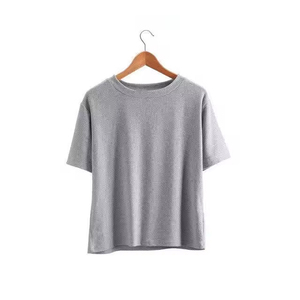 T-shirt en coton noir pour femme, col rond, coupe classique, manches longues, couleur unie, streetwear, jersey décontracté, respirant, séchage rapide - Product Image 4