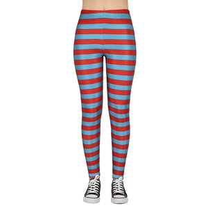 Splendid Apparel High Waist Full Length Paisley <b>Leggings</b> <b>Red</b> Blue Stretch Knitted Spandex Bohemian Machine Embroidery <b>Women's</b> - Product Image 4