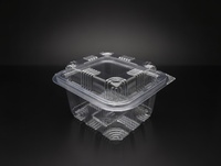 Boîte à charnière en PET transparente – Plate, capacité 500 ML / 16 OZ, gamme de contenants à charnière en PET – Boîtes à charnière en PET en gros pour boulangerie