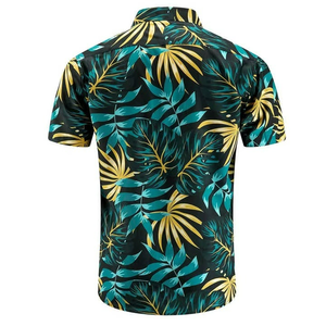 เสื้อฮาวายชาย 100% ผ้าฝ้าย คุณภาพสูง สวมใส่สบาย แฟชั่น กระดุม แขนสั้น ระบายอากาศดี เสื้อคลาสสิค สำหรับฤดูร้อน - Product Image 2