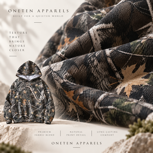 Sudadera con Capucha de Invierno de Alta Calidad con Estampado de Hoja de Arce Camuflada, Tejida y Bordada, Ecológica, para Hombre y Mujer - Product Image 6