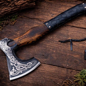 Hand-Forged High Carbon Steel Flat Backed <b>Axe</b>-18" Professional Ash Wood <b>Handle</b> Full Tang Blade ODM Customizable DIY for - Product Image 1