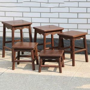 Solid Wood Low <b>Stool</b> Multipurpose Shoe Bench <b>Small</b> Coffee Table Kids Seating for Living Room Balcony Garden Outdoor - Product Image 1