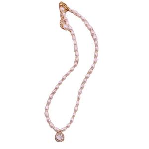 สร้อยคอไข่มุกน้ำจืดคุณภาพสูงสำหรับผู้หญิงพร้อมจี้นำโชคสร้อยคอไข่มุกธรรมชาติลายกระดูกไหปลาร้า - Product Image 5