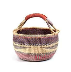 Cestas Bolga de Material Natural, Cesta de Vietnam de Color Natural de Pasto Marino, Fabricante de Artesanías DHT - Product Image 4