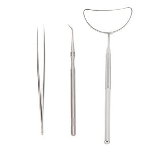 Herramientas para Pestañas, Juego de 3 Piezas de Pinzas Separadoras de Pestañas de Acero Inoxidable con Espejo para Extensión de Pestañas (Plateado) - Product Image 1