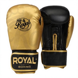 Guantes de Boxeo Negros de Cuero Genuino Hechos a Medida KOKAL SPORTS - 16 oz para Adultos PK - Product Image 1