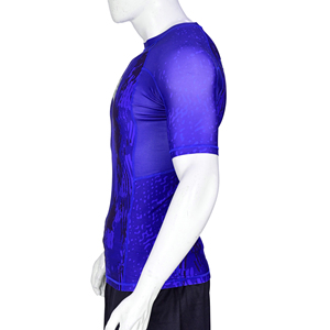 Haut de compression personnalisé pour homme à manches longues, sublimé, pour BJJ MMA, séchage rapide, respirant, pour la gym et le fitness - Product Image 5