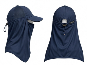 Sombrero unisex con protección UV, gorra para el sol con cubierta facial, malla transpirable, para exteriores, pesca, playa, viajes - Product Image 2