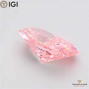 Diamant de laboratoire CVD rose vif fantaisie, taille coussin, 2,50 carats, clarté VS1, avec certificat IGI, pour la collection Rêve de Mariée - Product Image 4