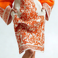 Robes mini pour femmes, écologiques, à imprimé numérique, taille naturelle, manches longues, coupe ample, imprimé floral contrastant, poches, col rond