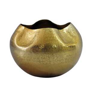 Vase de table artisanal intemporel finition or, design moderne, bol décoratif pour l'inauguration de la maison - Product Image 6